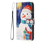 SNCLET Cover per Samsung Galaxy A42 5G Telefono Case Christmas Style Bella Natale Custodia PU Pelle Portafoglio Wallet Case Slot per Schede Magnetica Custodia per Samsung A42 5G,Pupazzo di Neve
