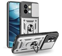 SNCLET Cover per vivo T3x 5G Bumper Custodia con Protezione Fotocamera con 360°Anello Supporto Protettivo PC Rigido e TPU Bumper Antiurto AntiGraffio Case per vivo T3x 5G,D'argento