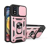 SNCLET Cover per ZTE Blade L9 Armor Custodia con Protezione Fotocamera con 360°Anello Supporto Protettivo PC e TPU Bumper Silicone Antiurto AntiGraffio Case per ZTE Blade L9,Oro Rosa
