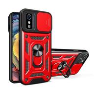 SNCLET Cover per ZTE Blade L9 Protettiva Case Armor Custodia con Protezione Fotocamera con 360°Anello Supporto Protettivo Custodia PC e TPU Antiurto AntiGraffio Case per ZTE Blade L9,Rosso