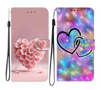 SNCLET Cuore e Galassia Custodia per Samsung Galaxy A15 Custodia Wallet Flip in Pelle PU con Supporto Chiusura Magnetica Slot Carte Tasca Laterale per Samsung Galaxy A15