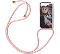 SNCLET Custodia per ZTE Blade A72 5G Trasparente Custodia con Cordino per ZTE Blade A72 5G Sottile Morbido TPU Shockproof Coperture Cordino Regolabile Anti-Yellowing Cover per ZTE Blade A72 5G,Rosa