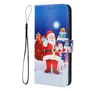 SNCLET Magnetica Cover per Honor Magic 7 Pro 5G Case in Silicone Christmas Bella Natale Custodia PU Pelle Portafoglio Supporto Slot per Schede Custodia per Honor Magic 7 Pro 5G,Babbo Natale