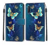 SNCLET per alcatel 1S 2020 Cover in Pelle,per alcatel 3L 2020 Case Magnetica Antigraffio Protettiva Case Premium PU Pelle Porta Carte Wallet Cover per alcatel 1S 2020/3L 2020,Butterfly Shadow