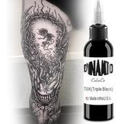 SNDE - Inchiostro per tatuaggi di alta qualità, super puro inchiostro nero, inchiostro nero e colori vivaci, 120 millilitri, 60% di concentrazione