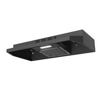 SNDOAS Cappa aspirante da 76,2 cm, cappa da cucina convertibile senza canalizzazione, in acciaio inox con luce LED, cappa sotto armadio con ventola di scarico a 2 velocità, nero