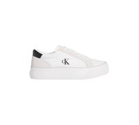 Calvin Klein Vulc Flatform MG Nylon Mix Yw0yw01896, Basso Top Donna, White (Bright White/Black), 36 EU