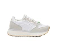 SUN68 Sneakers Basse in Pelle Z36223, Bianco, 38 EU