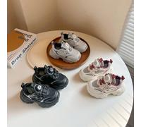 Sneaker casual grigie unisex per neonati/bambini, adatte per bambini da 2 a 10 anni, per tutte le stagioni, suola morbida, confortevoli e leggere, primi passi per bambini, sneaker chunky grigie neutre