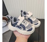 Sneaker chunky, suola spessa che aumenta l'altezza, scarpe sportive casual traspiranti, patchwork blu e bianco alla moda e versatile! + design doppio dei lacci, facile da indossare e non si staccano. 