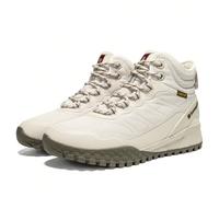 Sneaker con fodera in pelliccia e suola spessa - Un must have alla moda per l'inverno all'aperto, Stivali da donna stringati per l'esterno, Stivali da lavoro e trekking alla moda e confortevoli in pel