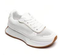 Sneaker con platform, inserti traforati e suola a contrasto Adotta un look casual e dinamite con cestini, piattaforma, stile e affermazione urbana. Il suo design moderno si distingue per una silhouett