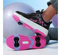 Sneaker con quattro ruote amovibili e chiusura a strappo, per maggiore stabilità, adatto per ragazzi e ragazze, per primavera/estate EUR34,EUR35,EUR36,EUR37,EUR38,EUR39,EUR40,EUR28,EUR29,EUR30,EUR31,E