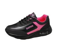 Sneaker da donna comode, suola spessa, scarpe da corsa alla moda da donna in memory foam, rosa intenso, 37.5 EU