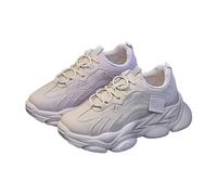 Sneaker da donna con maggiore ammortizzazione e sollievo, scarpe da corsa Chunky, suola spessa, scarpe da passeggio con lacci, in rete traspirante, con memory foam, piede largo, scarpe da jogging