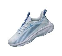 Sneaker da donna estive in rete traspirante, slip-on con lacci, leggere, antiurto, comode, scarpe da corsa, per camminare, per attività all'aperto, atletiche, Blu, 39 EU