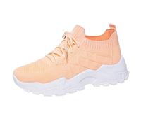 Sneaker da donna, estive, per il tempo libero, leggere, scarpe da corsa, classiche, con plateau, traspiranti, scarpe da corsa sulla strada, scarpe da corsa alla moda, suola morbida, Colore: arancione