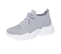 Sneaker da donna, estive, per il tempo libero, leggere, scarpe da corsa, classiche, con plateau, traspiranti, scarpe da corsa sulla strada, scarpe da corsa alla moda, suola morbida, grigio., 36 EU