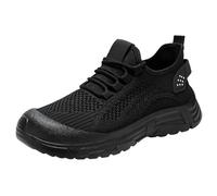 Sneaker da donna in esecuzione - Basket Escursionismo da donna, suola spessa, suola morbida, scarpa ammortizzante, tinta unita, scarpe fitness, sneaker traspirante, Nero , 41 EU