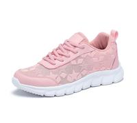 Sneaker da donna in rete, traspiranti, con piedi larghi, scarpe da trekking, scarpe da corsa, scarpe da lavoro, scarpe da donna, rosa., 36 EU
