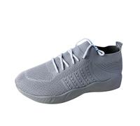 Sneaker da donna in taglia massiccia, alla moda, grande flying lacup, scarpe da donna, grigio., 39 EU