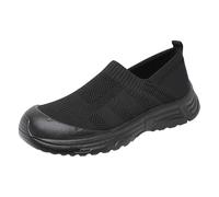 Sneaker da donna, leggere, ortopediche, comode da camminare, per attività all'aria aperta, traspiranti, antiscivolo, scarpe da corsa, da tennis, per attività all'aria aperta, per il tempo libero, Nero