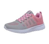 Sneaker da donna, leggere, traspiranti, comode, scarpe da corsa, antiscivolo, suola morbida, per attività all'aria aperta, per il tempo libero, per il jogging, per interni ed allenamento, Colore: rosa