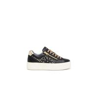 Sneaker da Donna NeroGiardini Nera e Oro in Pelle e Glitter - 411610D 100 - Taglia 38