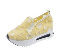 Sneaker da donna per il tempo libero, slip on slipper, sottili, traspiranti, spesse, per la formazione del suolo, comode, per attività all'aperto, viaggi, sport, tempo libero, scarpe da ginnastica da
