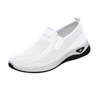 Sneaker da donna, scarpe da corsa, scarpe da ginnastica, scarpe di sicurezza, scarpe estive, ortopediche, con plantare morbido, per camminare, traspiranti, per il tempo libero, per lo sport, bianco