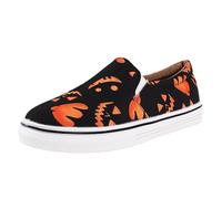 Sneaker da donna scarpe da corsa slip on scarpe casual da donna Europa gli Stati Uniti Halloween Colorblocking stampa casual Shallow Mouth Low Top scarpe casual scarpe da ginnastica da donna, Colore