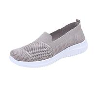 Sneaker da donna, scarpe da corsa, slipon, per il tempo libero, scarpe ortopediche, da donna, leggere, larghe, traspiranti, per il tempo libero, comode per l'estate, da ginnastica da donna, grigio