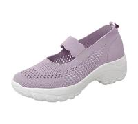 Sneaker da donna scarpe sportive slip on scarpe casual da donna Hollow Out Wedge Sport Fashion Mesh Sneakers Slip Scarpe estive, Colore: rosa., 37.5 EU