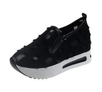 Sneaker da donna, slipper slip, scarpe sportive da donna, alla moda, sottili, sottili, traspiranti, spesse, per la formazione del suolo, comode, per attività all'aperto, per il tempo libero, per la