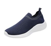 Sneaker da donna sportive stagioni, punta rotonda, apertura profonda, scarpe con lacci, scarpe casual, scarpe a rete traspiranti, scarpe basse per fitness, trekking, basket, tennis, sport, Blu, 40 EU