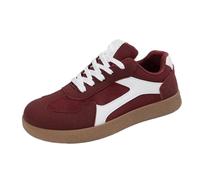 Sneaker da Donna Stile retrò Suola in Gomma Vera Pelle Scarpe da Tennis Classiche Scarpe Comode per Il Tempo Libero Scarpe da Camminata Scarpe da Walking Leggere Low-Top Scarpe da Ginnastica