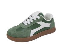 Sneaker da Donna Stile retrò Suola in Gomma Vera Pelle Scarpe da Tennis Classiche Scarpe Comode per Il Tempo Libero Scarpe da Camminata Scarpe da Walking Leggere Low-Top Scarpe da Ginnastica