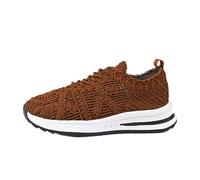 Sneaker da donna traspiranti slip on sneaker scarpe da corsa camminata fitness sneakers per corsa palestra allenamento fitness spiaggia, Marrone 5, 42 EU