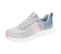 Sneaker da donna, ultra comode, leggere, da corsa, super morbide, da tennis, corsa, fitness, traspiranti, in rete, per il tempo libero, con lacci, Colore: rosa., 39