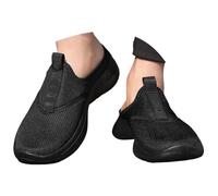 Sneaker da uomo alla moda, antiscivolo, comode, per il tempo libero, a contrasto, antiscivolo, per corsa, estive, da trekking, leggere, per attività all'aria aperta, in tessuto, Nero , 44 EU