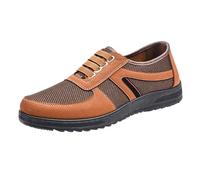 Sneaker da uomo con lacci, slip on scarpe da ginnastica traspiranti, scarpe da corsa, piatte e comode, per il tempo libero, leggere, antiscivolo, per la primavera e l'autunno, Colore: arancione., 39