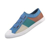 Sneaker da uomo contemporanee in tela, scarpe da ginnastica basse, espadrilles, mocassini, traspiranti, piatti, slipper on Loafer, morbide, comode, classiche, leggere, per il tempo libero, Cielo blu E