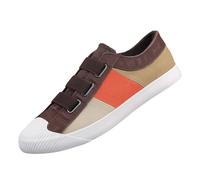 Sneaker da uomo contemporanee in tela, scarpe da ginnastica basse, espadrilles, mocassini, traspiranti, piatti, slipper on Loafer, morbide, comode, classiche, leggere, per il tempo libero, Caffè E, 41