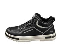 Sneaker da uomo di alta qualità per l'inverno, comode e alla moda, per il tempo libero, con fodera calda, per uomini più esigenti, Nero , 40 EU