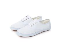 Sneaker da uomo e da donna, in tela, leggere, da lavoro, per il tempo libero, per camminate, da tennis, da ginnastica, in tela, per fitness, jogging, scarpe sportive per tutti i giorni, bianco, 38 EU