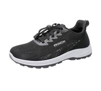 Sneaker da uomo extra large, scarpe sportive alla moda, da uomo, con lacci, scarpe ortopediche con plantare morbido, peso leggero, traspirante, in rete, Nero , 44 EU