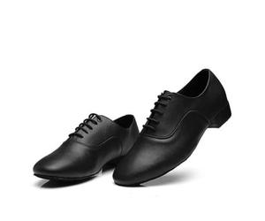 Sneaker da Uomo in Pelle Scarpe Ballo Latino Moderna Sala Tango Standard Nazionali for for Bambini(Black,46)