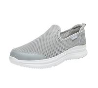 Sneaker da uomo in rete, scarpe da ginnastica, traspiranti, da lavoro, antiscivolo, per il tempo libero, ortopediche, leggere, comode, beige., 46 EU