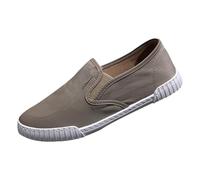 Sneaker da uomo in tela bassa, leggere, traspiranti, a piedi nudi, scarpe da corsa, classiche, alla moda, scarpe da tennis, semplici e comode, scarpe casual basse per il tempo libero, Z5 kaki, 39 EU