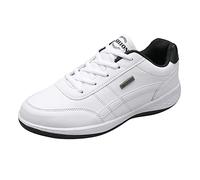 Sneaker da uomo, scarpe da corsa, scarpe da ginnastica leggere, adatte per fitness, jogging, camminate e corsa su strada, leggere, traspiranti, con una suola leggera, bianco, 44 EU